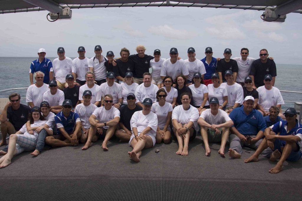 Group photo of the survey team, vessel crew and volunteers