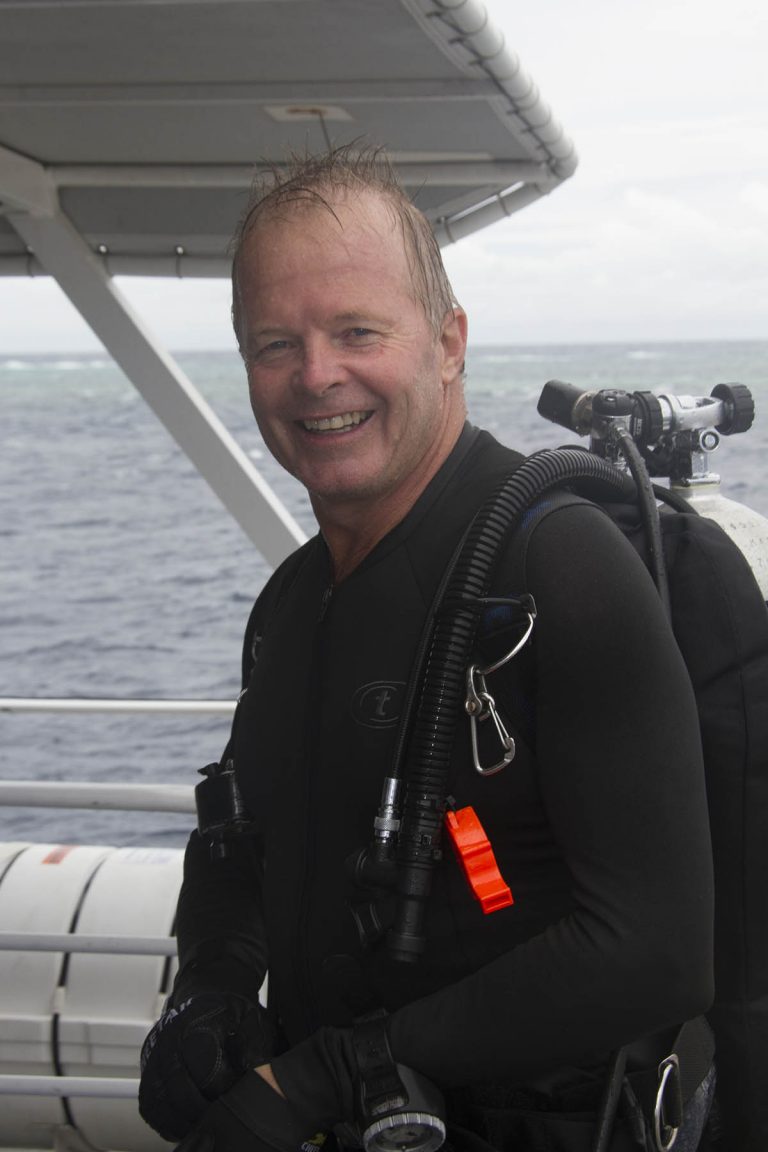 Diver Lee Graham just out of the water