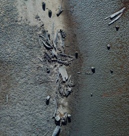 Aerial view of the wreck site of 
