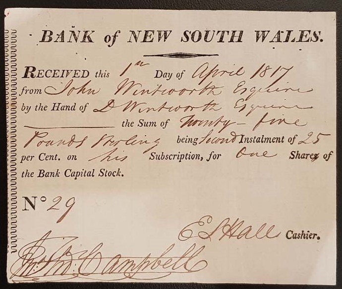 printed receipt bank of nsw