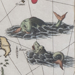 Detail from Map of the Far East, 1596 by Jan Huygen van Linschoten. Silentworld Foundation collection.