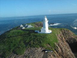 Aerial photo of South Solitary Island Lighthouse