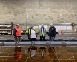 Visitors to the Forum, standing beside one of the conservation tanks. © Cath Snelgrove/Sydney Metro.