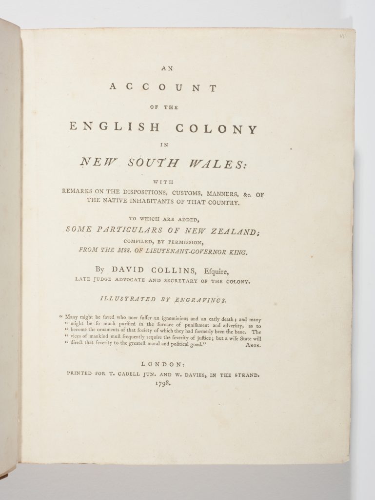 An Account of the English Colony in New South Wales