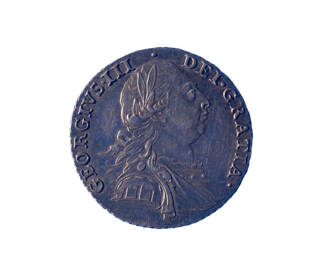 Proclamation Coin. 1787 George III Silver Shilling S# 3743
