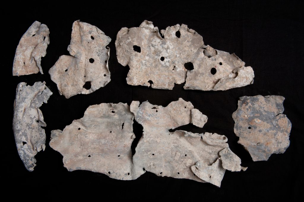 Lead plate from the wreck of HMB ENDEAVOUR