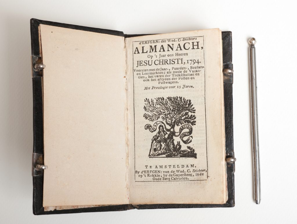 Ship Captain’s Almanac and Notebook from the Delft chamber of the VOC