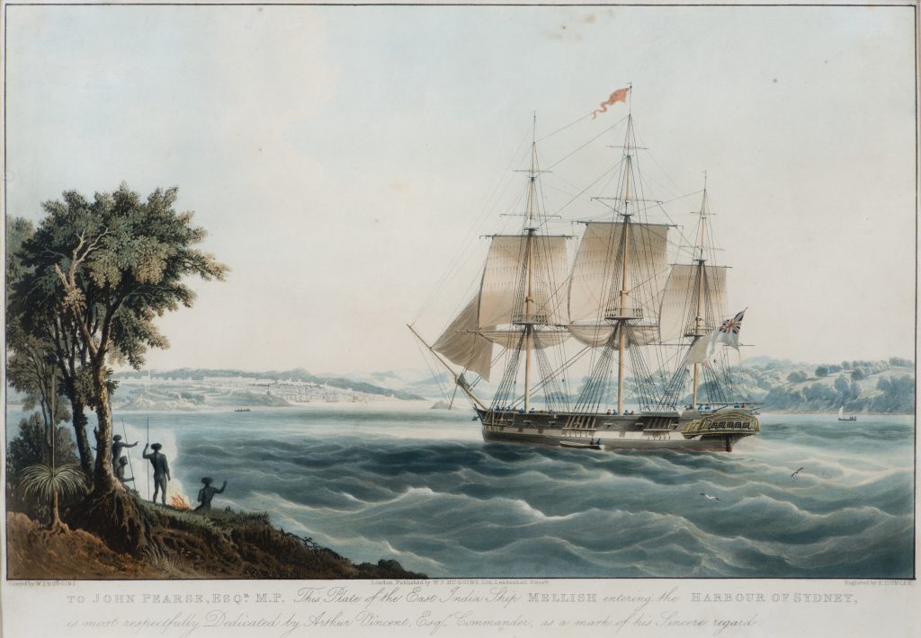 East Indiaman MELLISH entering Sydney Harbour